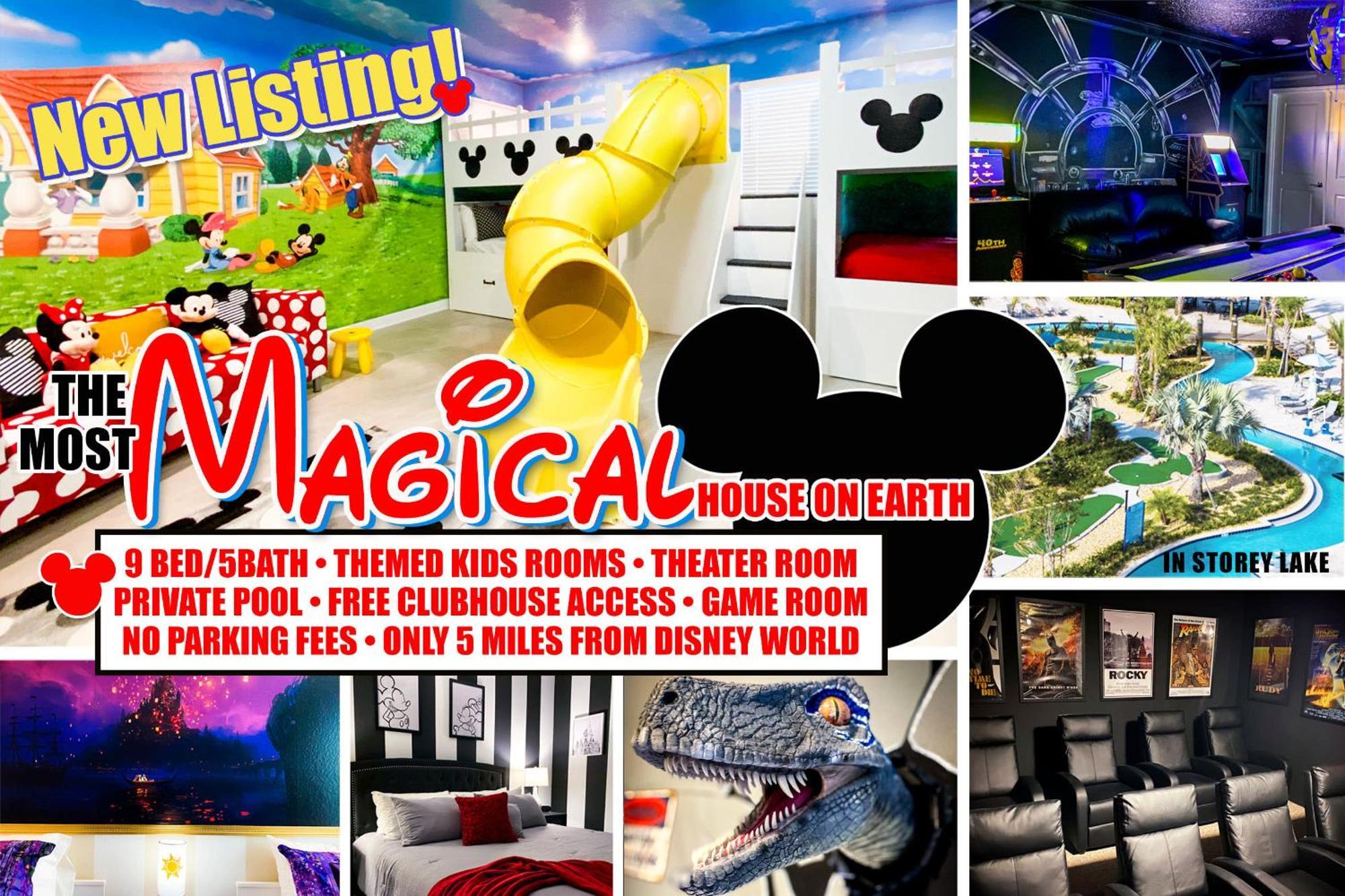 Magical Family Vacation Home Near Disney World At Storey Lake, Star Wars Gameroom, Pool, Theater, Mickey Slide, Sleeps Up To 28 كيسيمي المظهر الخارجي الصورة